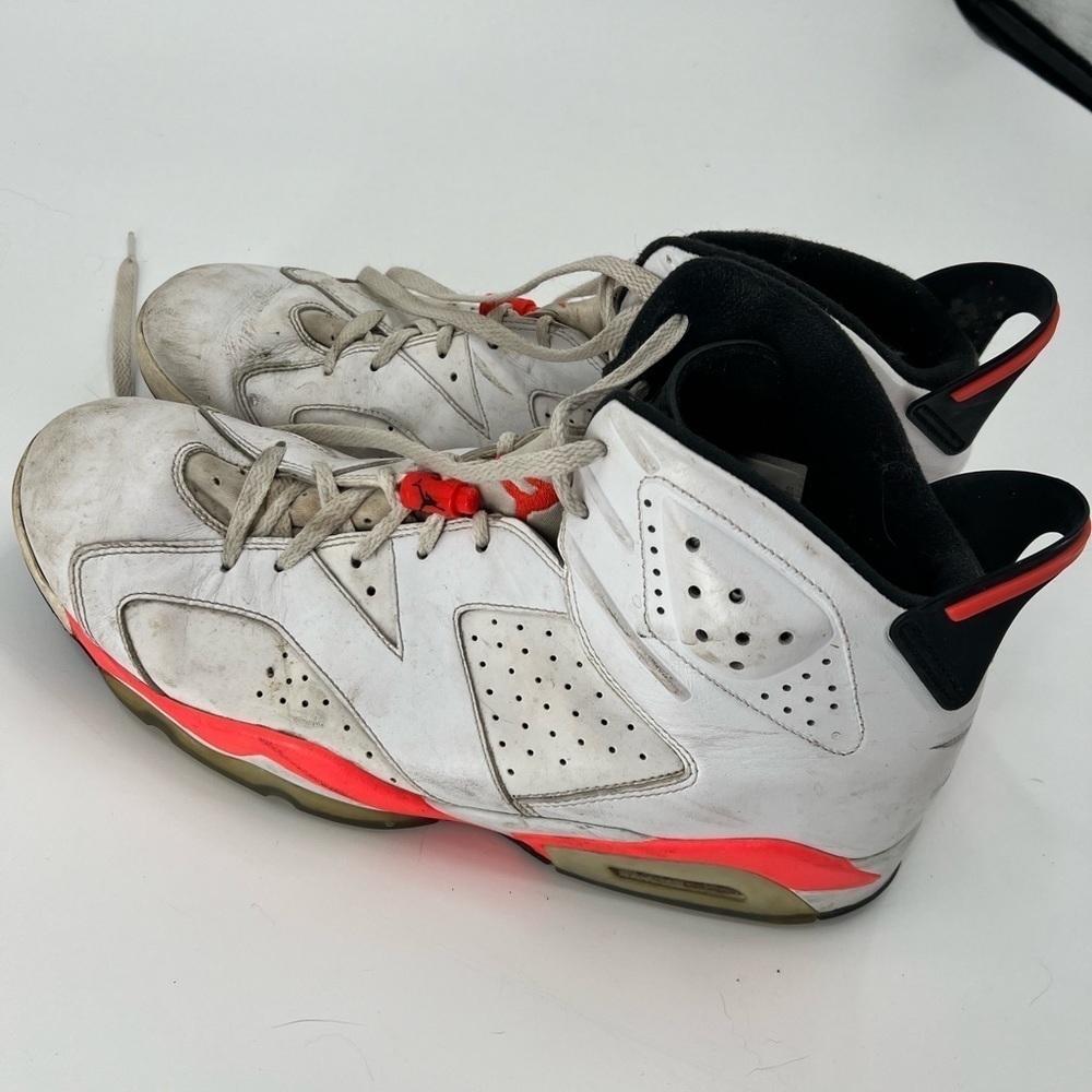 Nike Air Jordan 6 VI Retro White Infrared Red Black Men's Size 14 384664-123